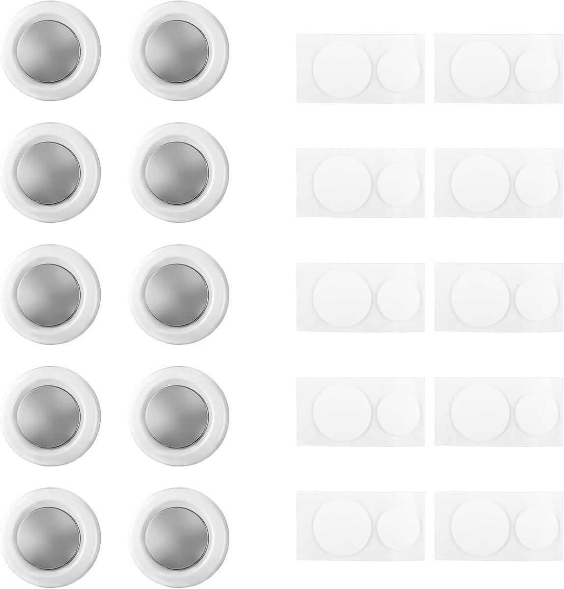 Set van 10 Magnetische Wandbeugels voor Afstandsbedieningen, Zelfklevende Houder zonder Boren, Ideaal voor TV en Audio Apparatuur
