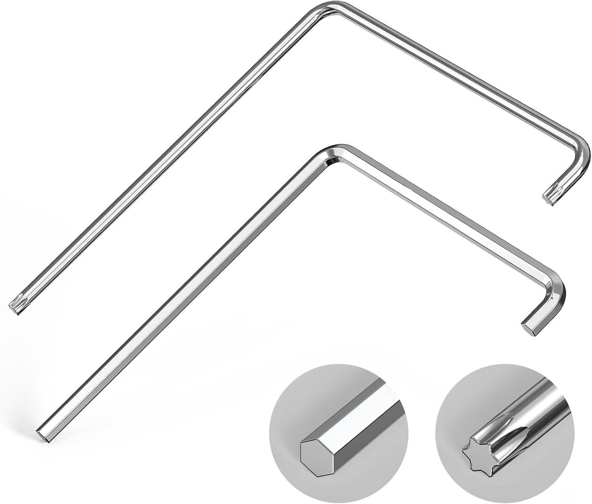 Raam montagemateriaal set - gebogen 4mm inbussleutel en Torx TX15 voor veelzijdige afstelling van raamfittingen en bevestigingssystemen