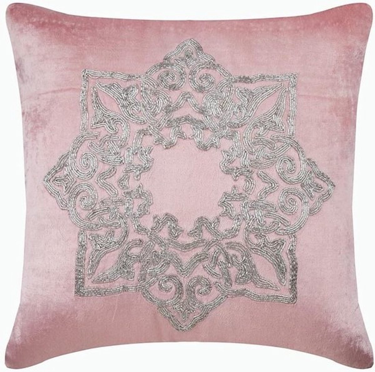 Decoratieve Sierkussens - Kussenhoezen Set - Woonkamer Decoratie - 100% Handgemaakt Fluweel - 65x65 cm - Roze