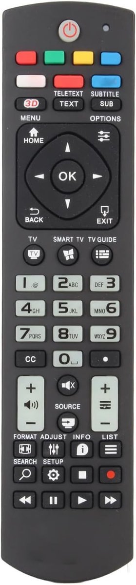 Universele Afstandsbediening voor Televisies, Vervangende Afstandsbediening met Snelle Respons en Ergonomisch Ontwerp, Geschikt voor Alle TV Modellen