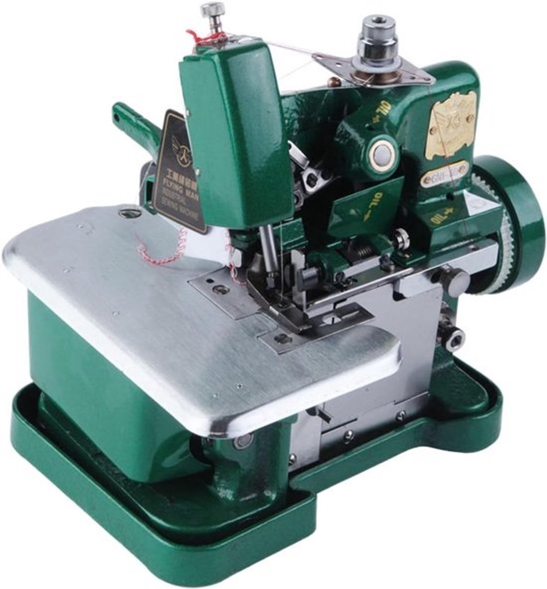 Overlockmachine - Sergermachine - Kleding Maken - Verstelbare Steeklengte - 3-4 Draad - Grijs