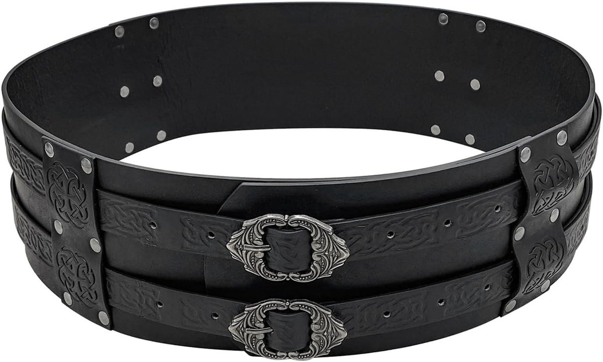Medieval Riem voor Viking Kostuum - Brede Tailleband voor Renaissance Accessoire en Halloween Cosplay