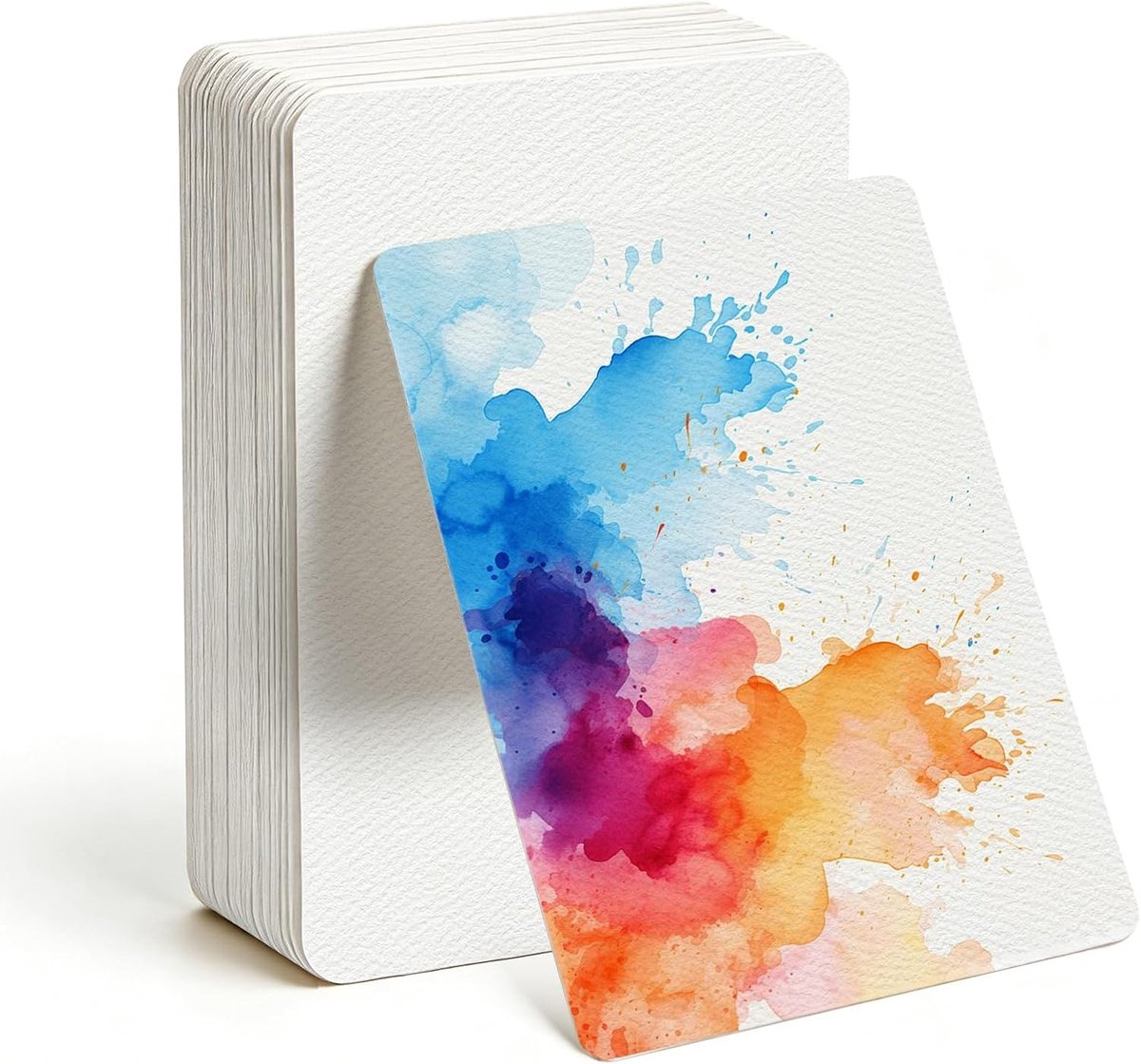 Waterverfpapier A6, 50 vellen, rechthoekig, 10 x 15 cm, ideaal voor schilderen, blanke kaarten, kunstprojecten