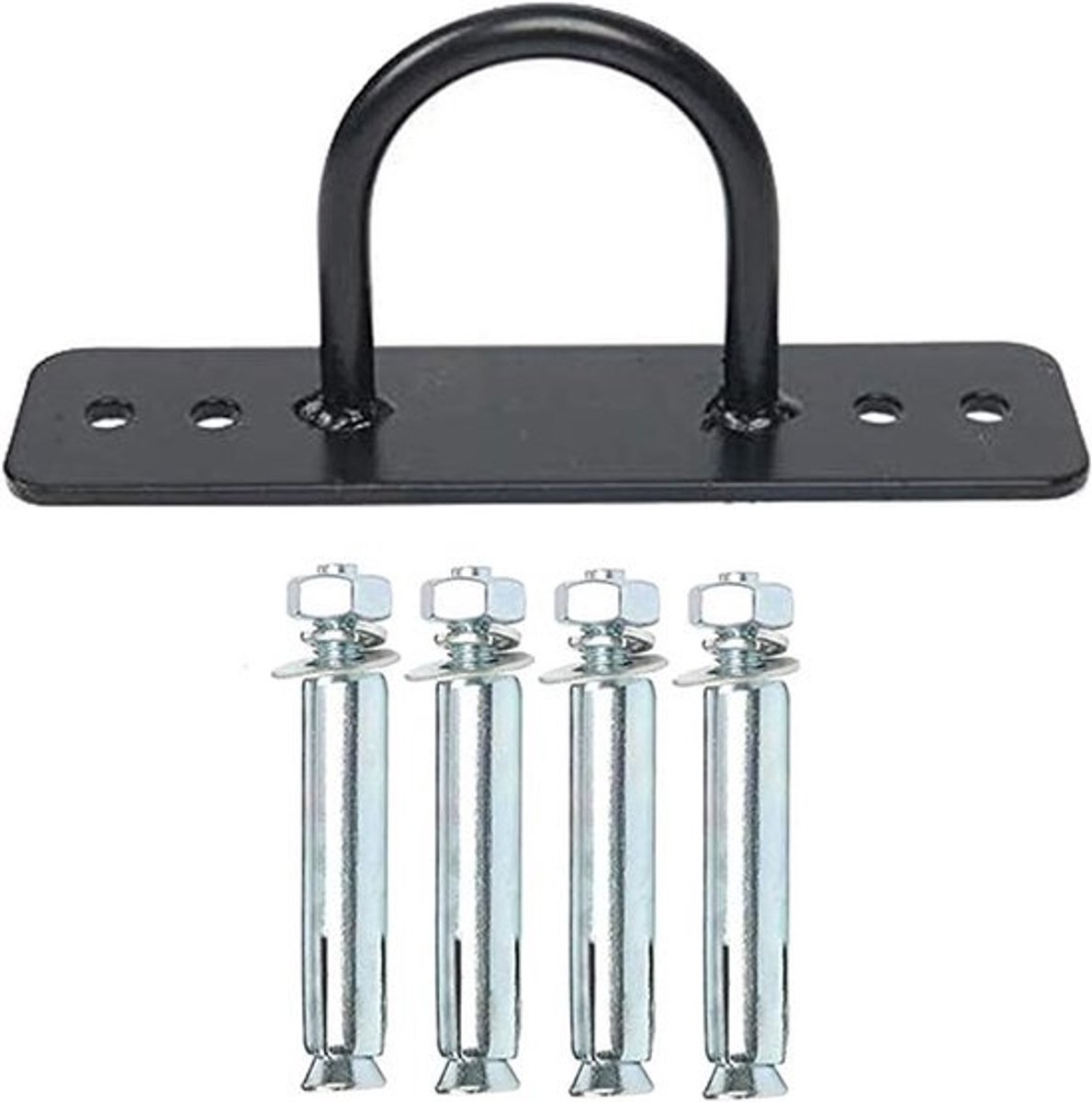 Battle Rope Anker Kit - Fitness Hanger - Kracht Training - Stabiel Metalen Frame - 20 cm - Zwart