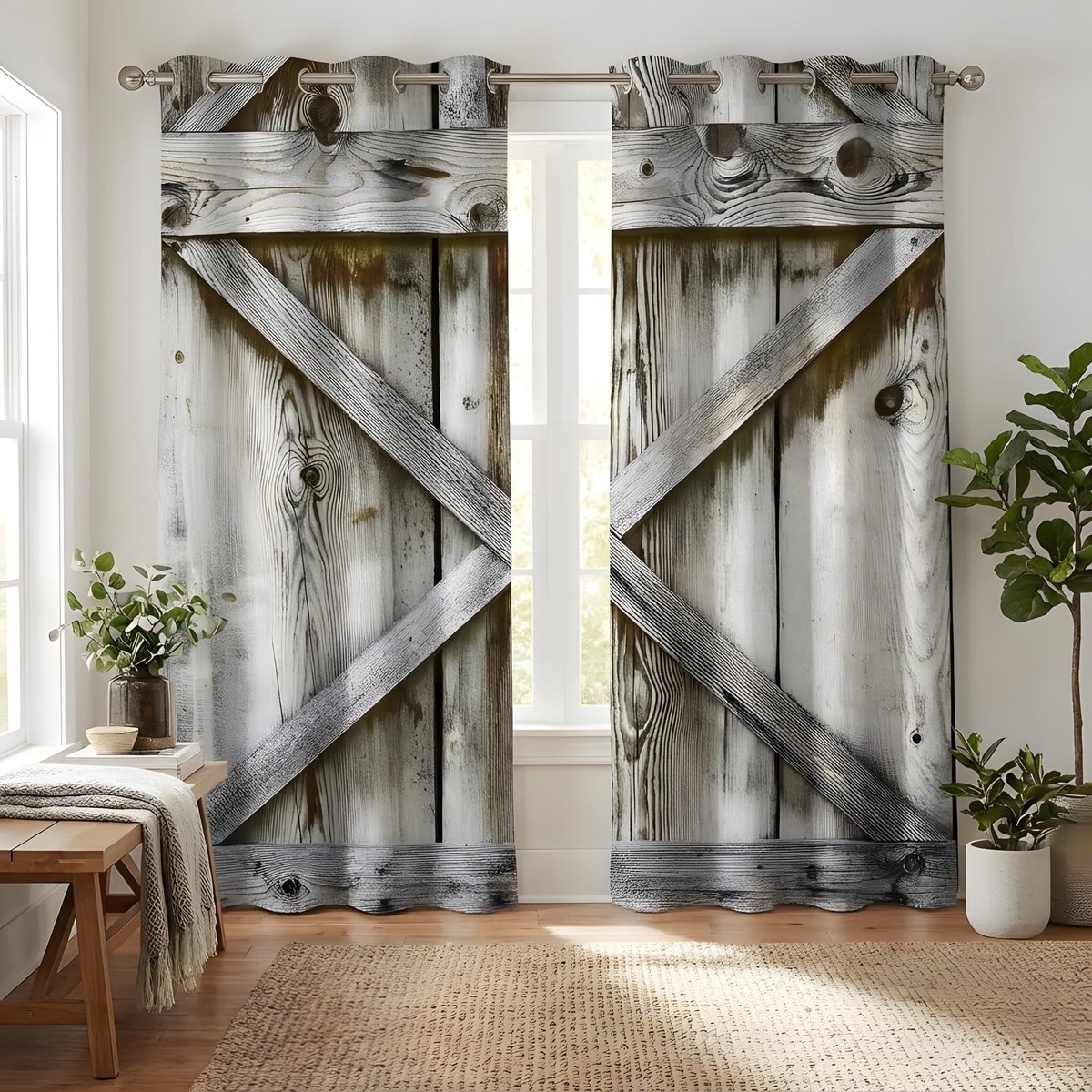 Verduisteringsgordijnen voor Schuurdeur - Warmte-isolerend 70 x 160 cm, 2 Stuks