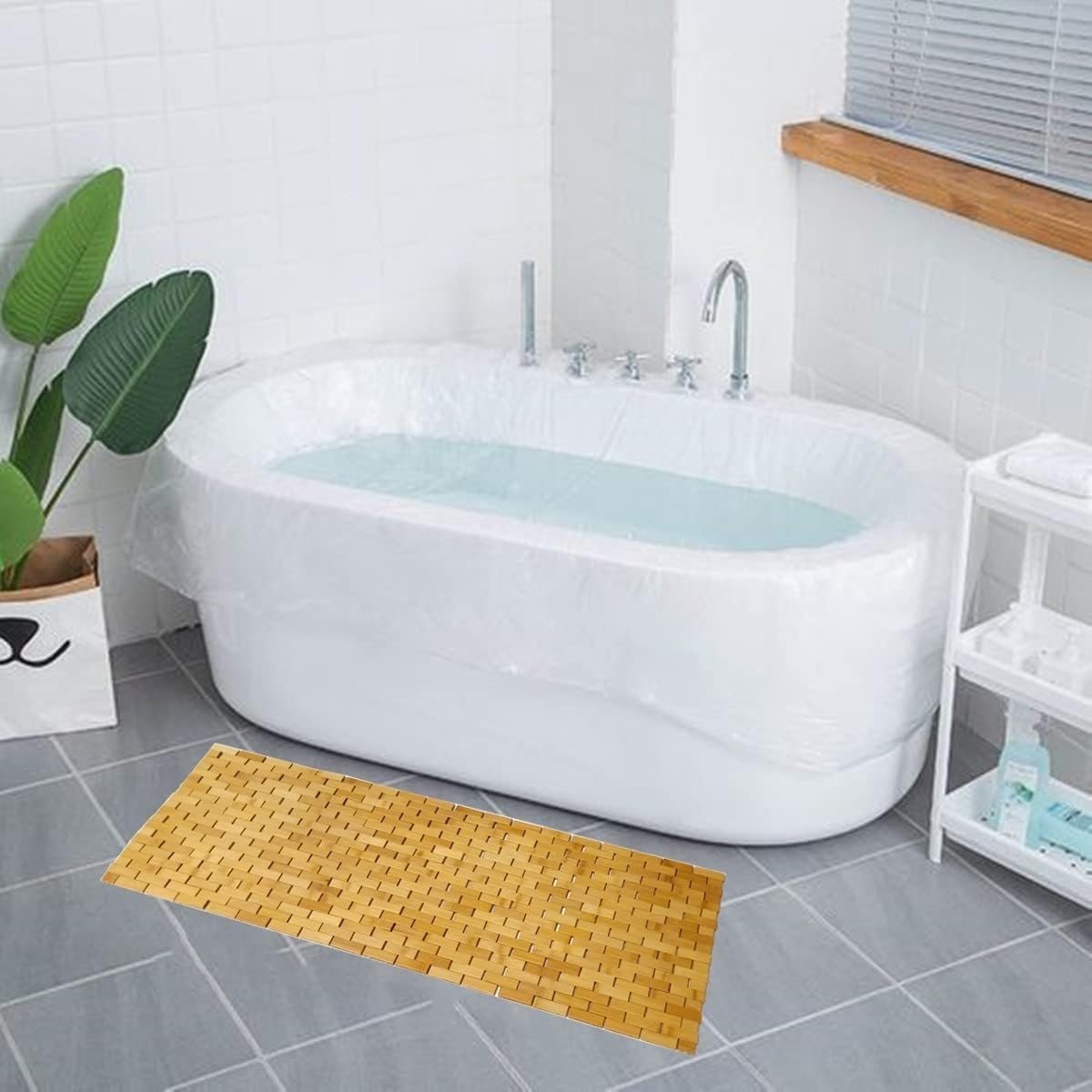 Houten Badmat - Antislip en Waterbestendig 120 x 40 cm