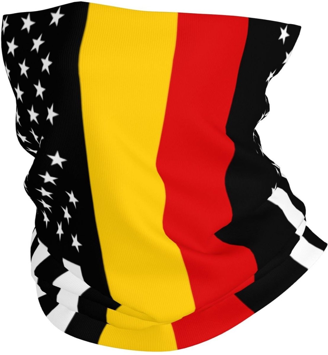 Bivakmuts met Amerika en Duitsland Vlag - Winddicht en UV-bescherming - 25 x 50 cm