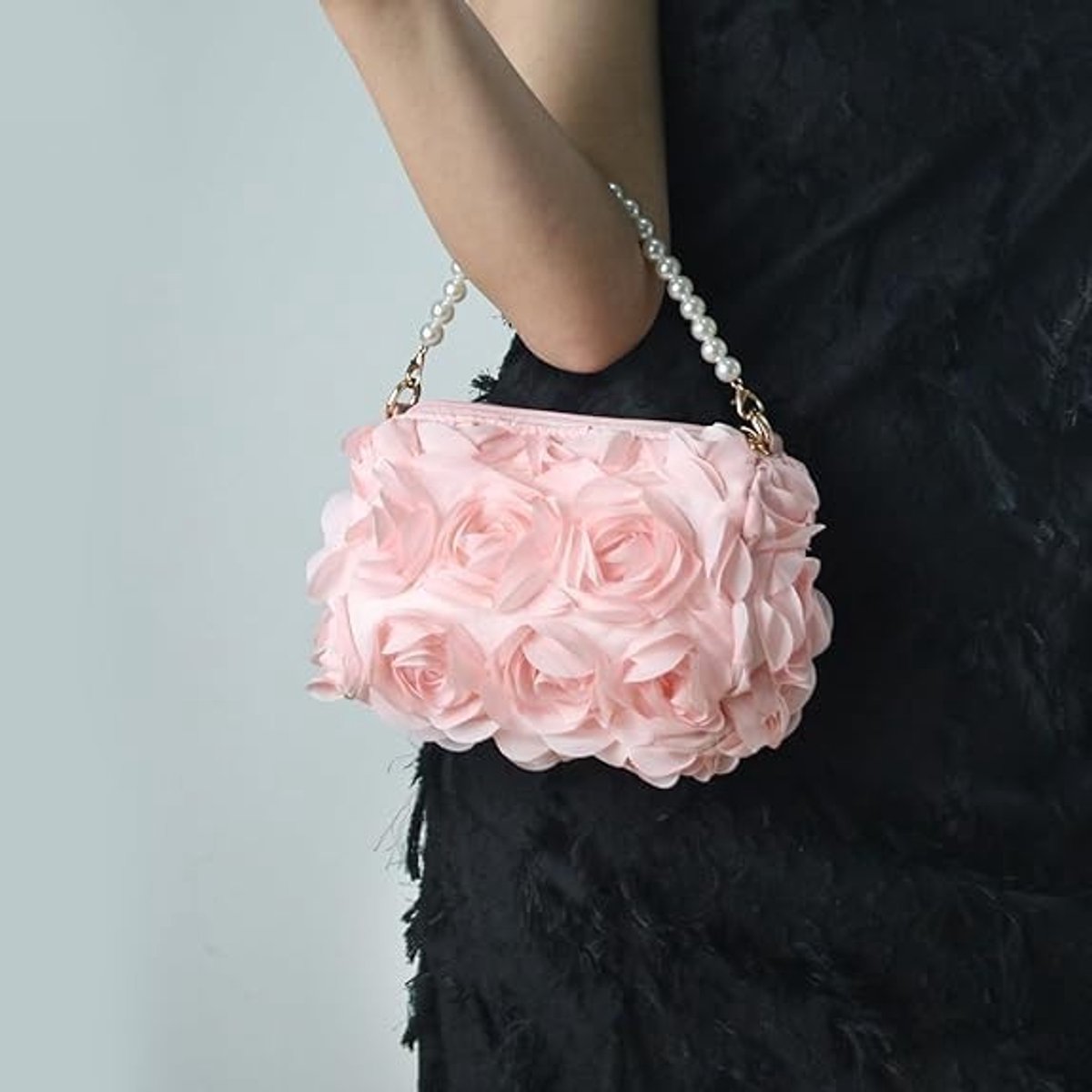 Elegante Avondtas met Bloemenpatroon, Perfect voor Bruiloften, Feesten en Speciale Gelegenheden