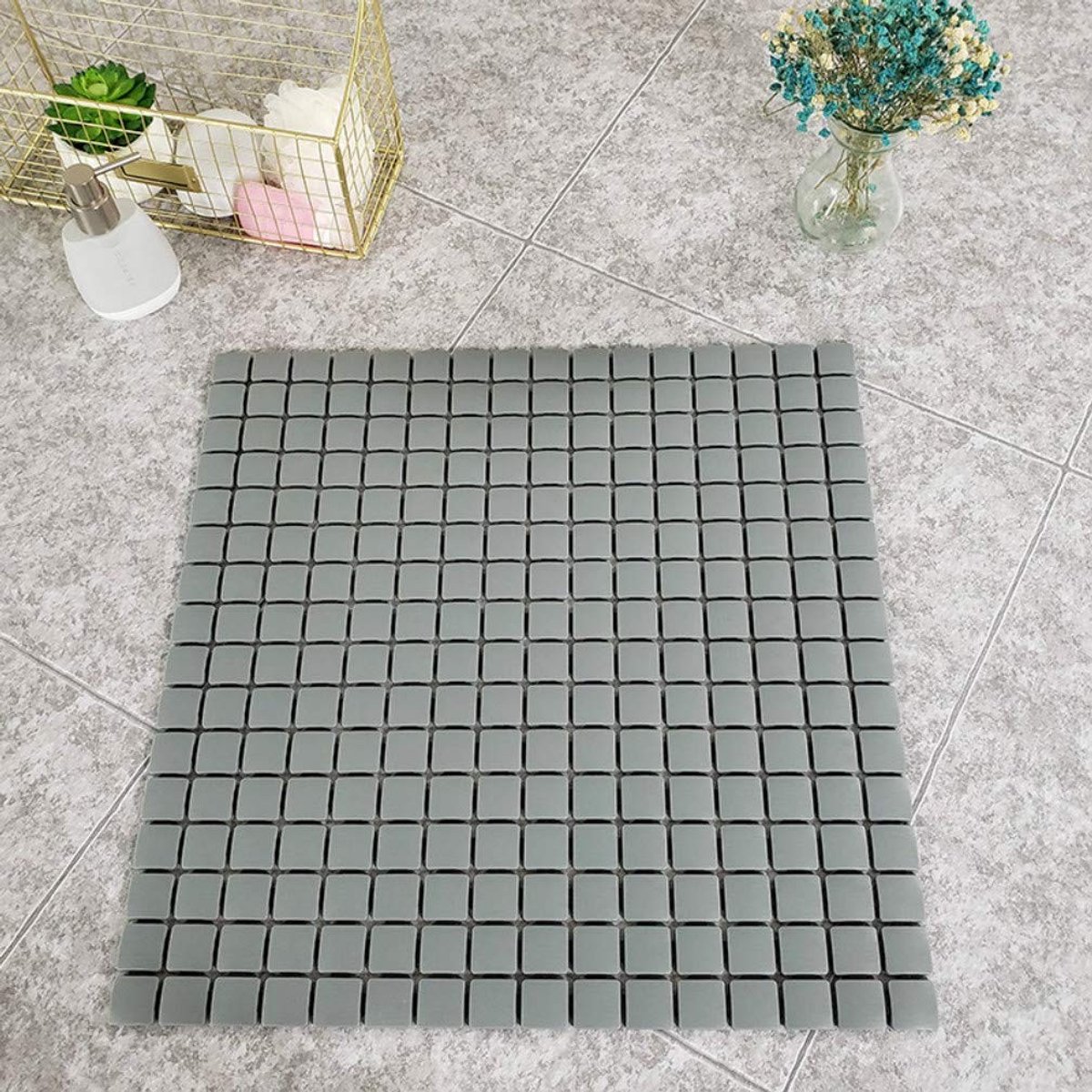 Antislip Mat - Massage voor Voeten - Donkergrijs 53.5 x 53.5 cm