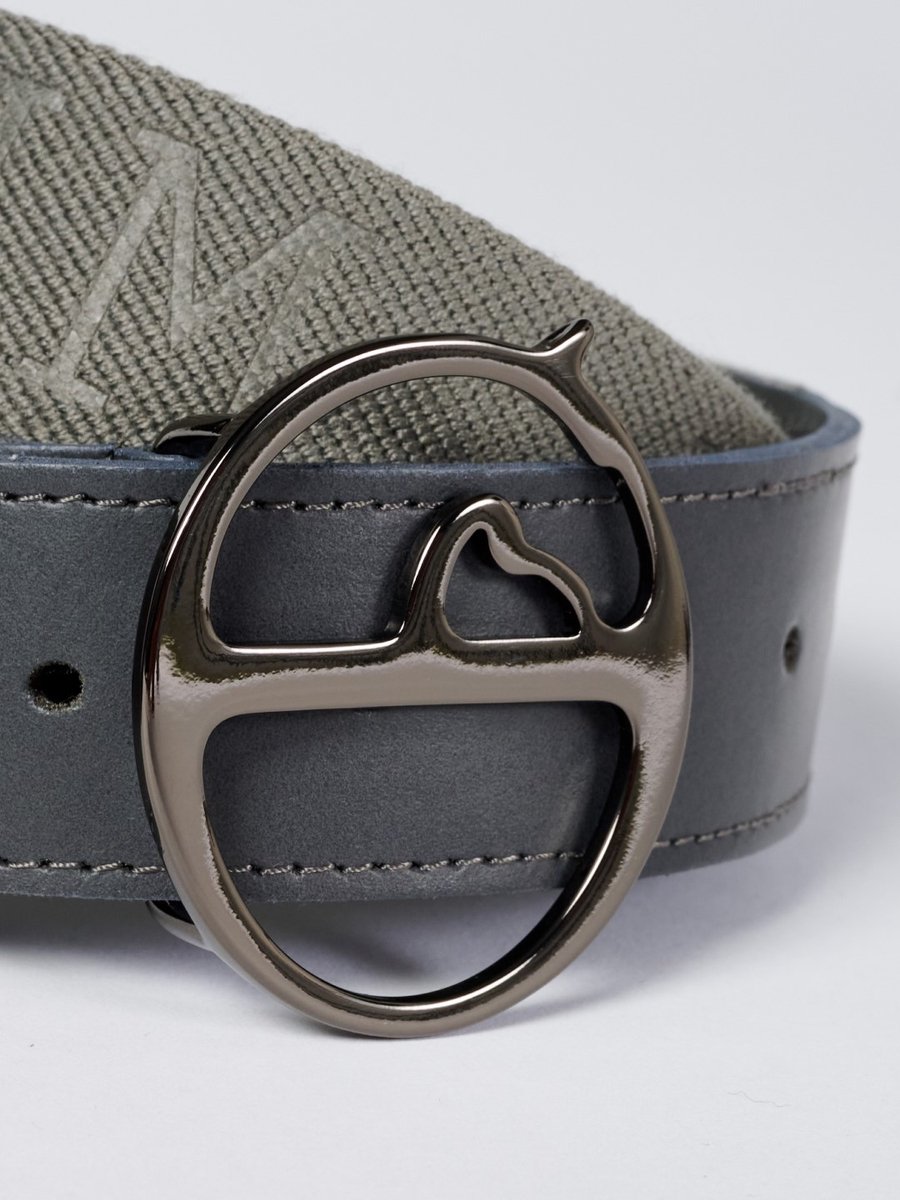Vestrum SS'22 Pozzallo leren riem met elastische inzet - Zwart-grijs - 105 cm