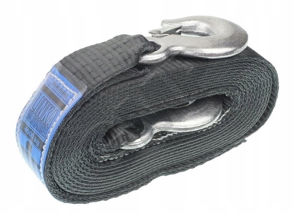 4 ton x 5 meter sleepband - sleepkabel met haken - trekband - sleeplint - gmp