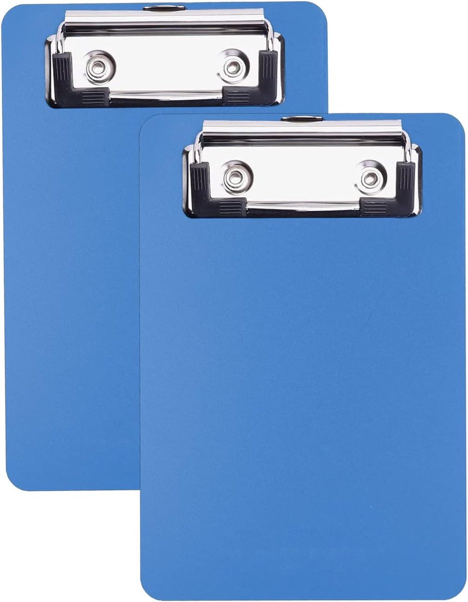 SnelShoppen - Mini Clipboard 10 x 15 cm - Plastic Clipboard met Penhouder - Compacte Clipboards voor Notities, Ontvangsten, Reis en School - Blauw, Se
