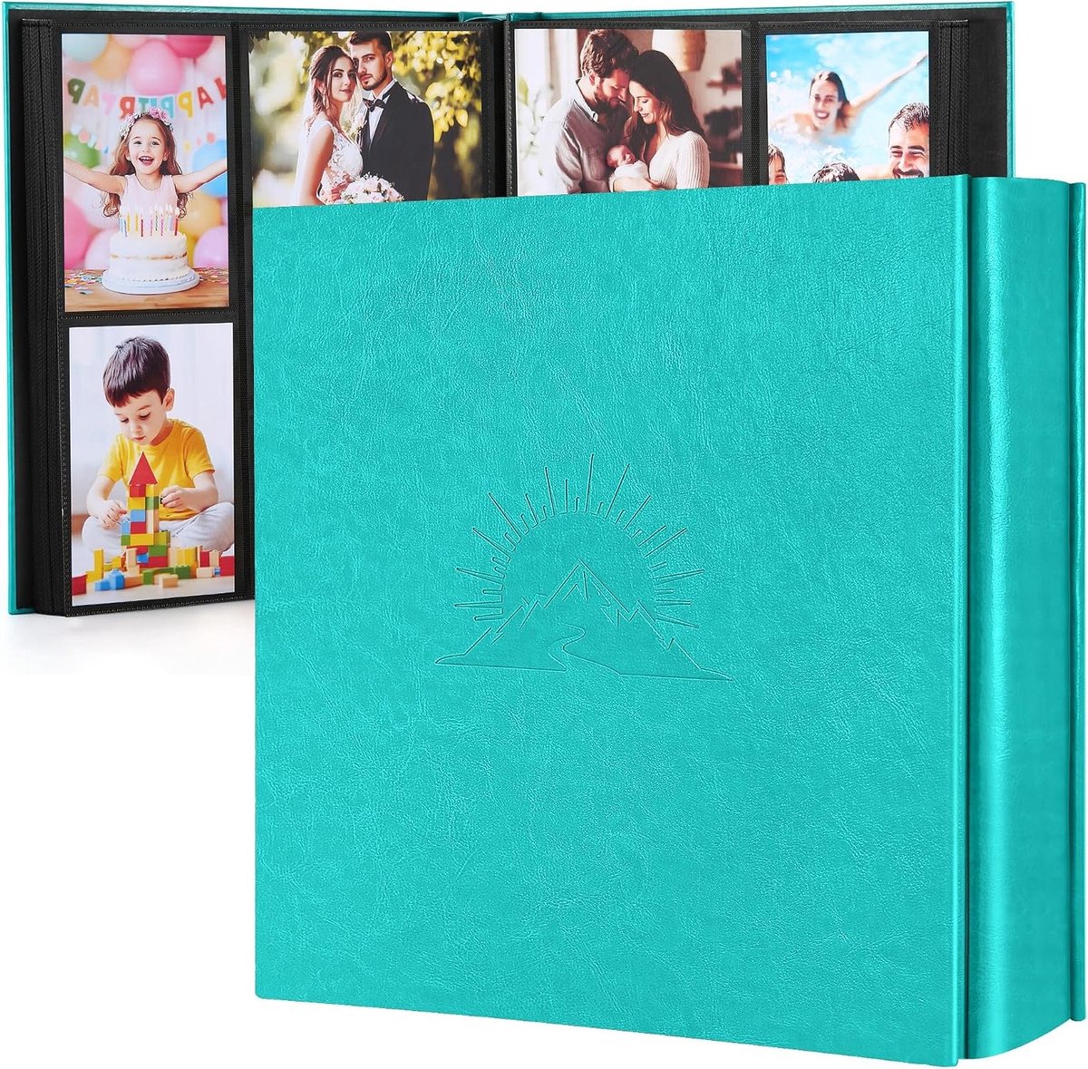 Elegante insteekalbum van kunstleer voor 1000 foto's, 10 x 15 cm, ideaal voor bruiloften, jubilea en babyfoto's, groot klassiek fotoboek voor familieherinneringen