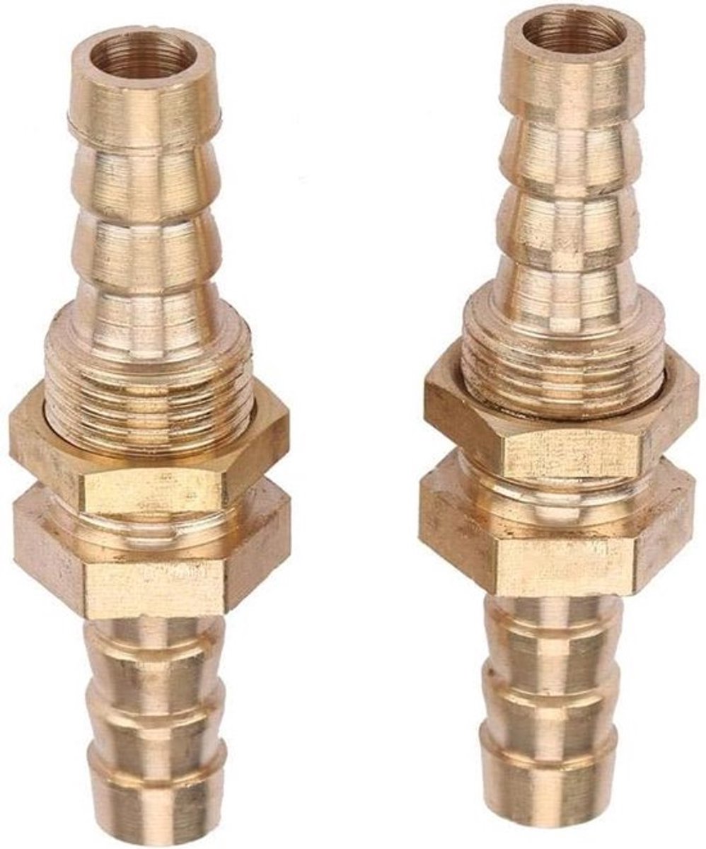 Dailygoods - Messing Adapter Koppeling - 2 Stuks voor Schot Schroefverbinding - 6mm - Geschikt voor Constructie