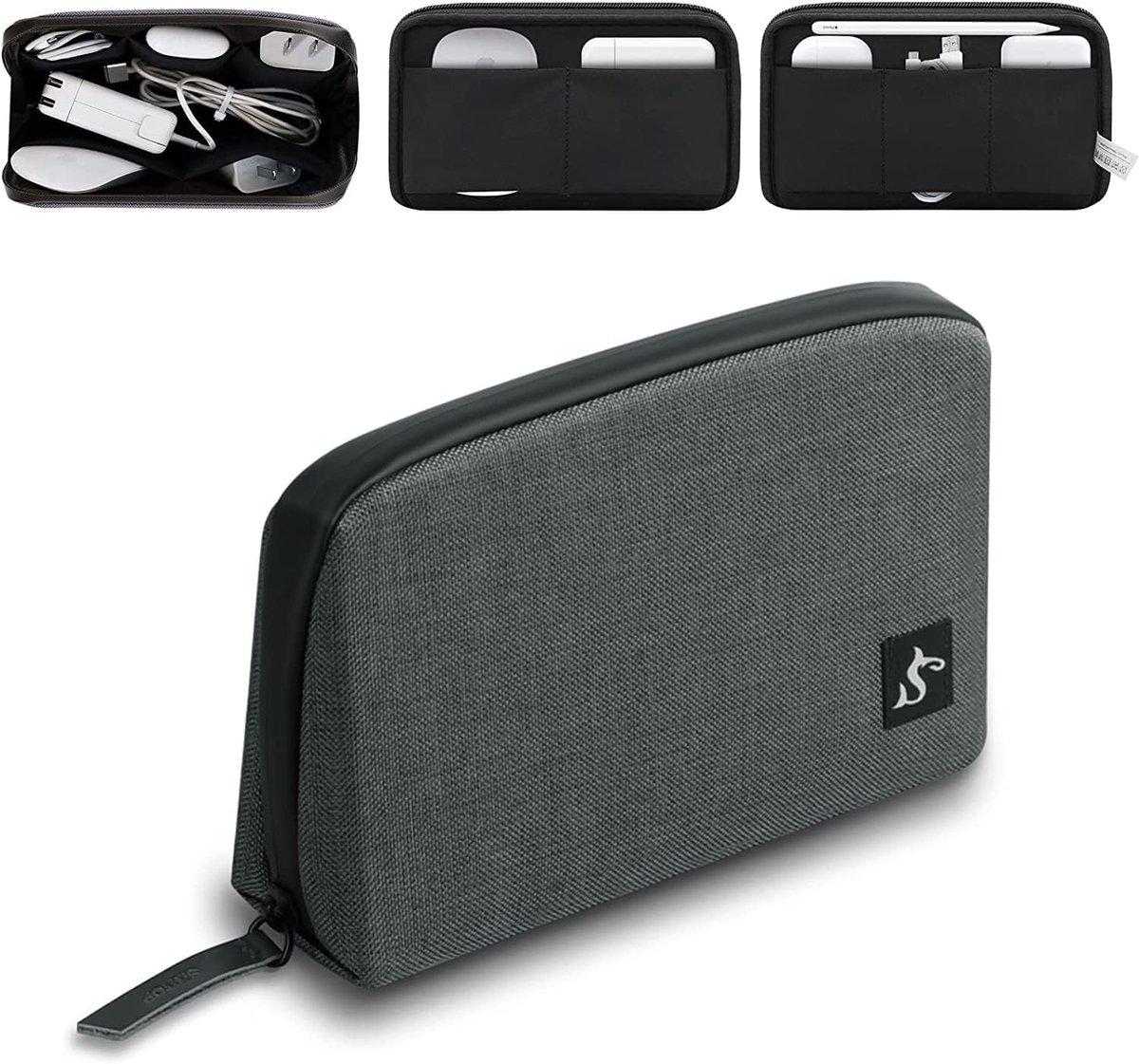 SnelShoppen - Waterproof Kabel Organizer, Elektronische Organizer voor USB, Laders, Accessoires, Compact en Ideaal voor Reizen, 19x12x6.5 cm