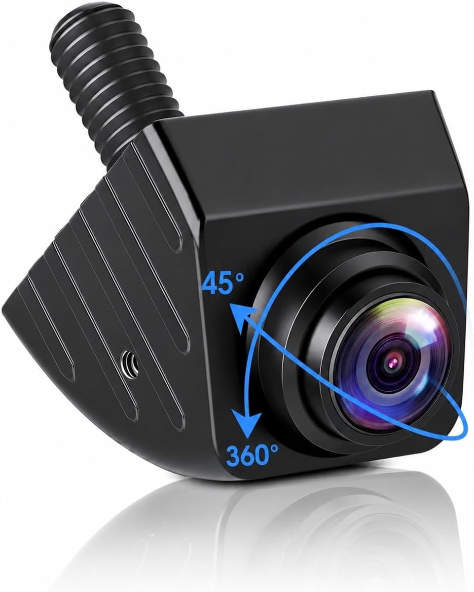 SnelShoppen - Achteruitrijcamera AHD 1080P Auto - 180° Groothoek - Robuuste IP69 HD Camera voor Perfect Zicht - Ideaal voor Parkeren en Veiligheid