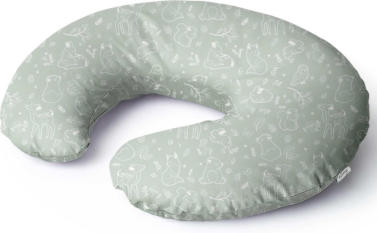 SnelShoppen - Verzorgingskussen voor Borstvoeding - Oeko-Tex 100% Katoen, Afneembare Hoes, Siliconen Polyester Vulling, 100% Wasbaar, Ideaal voor Pasg