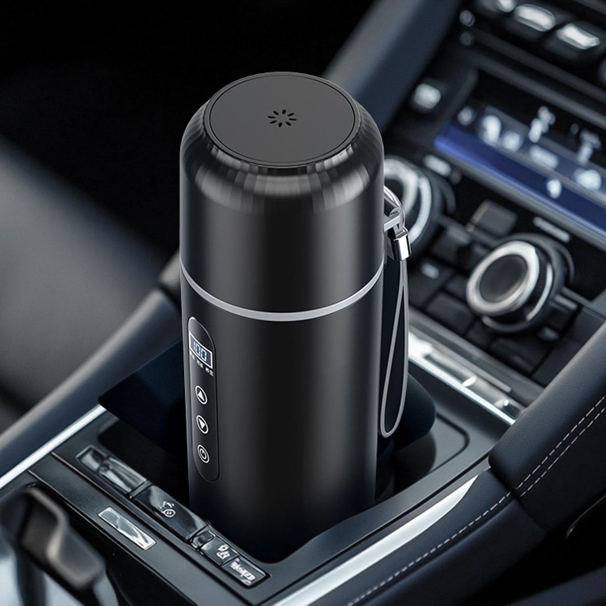SnelShoppen - Draagbare Auto Verwarming Cup 500ml - Elektrische Waterkoker 12V 24V - Roestvrij Staal - Compact voor Reizen - Ideaal voor Truck en Buit