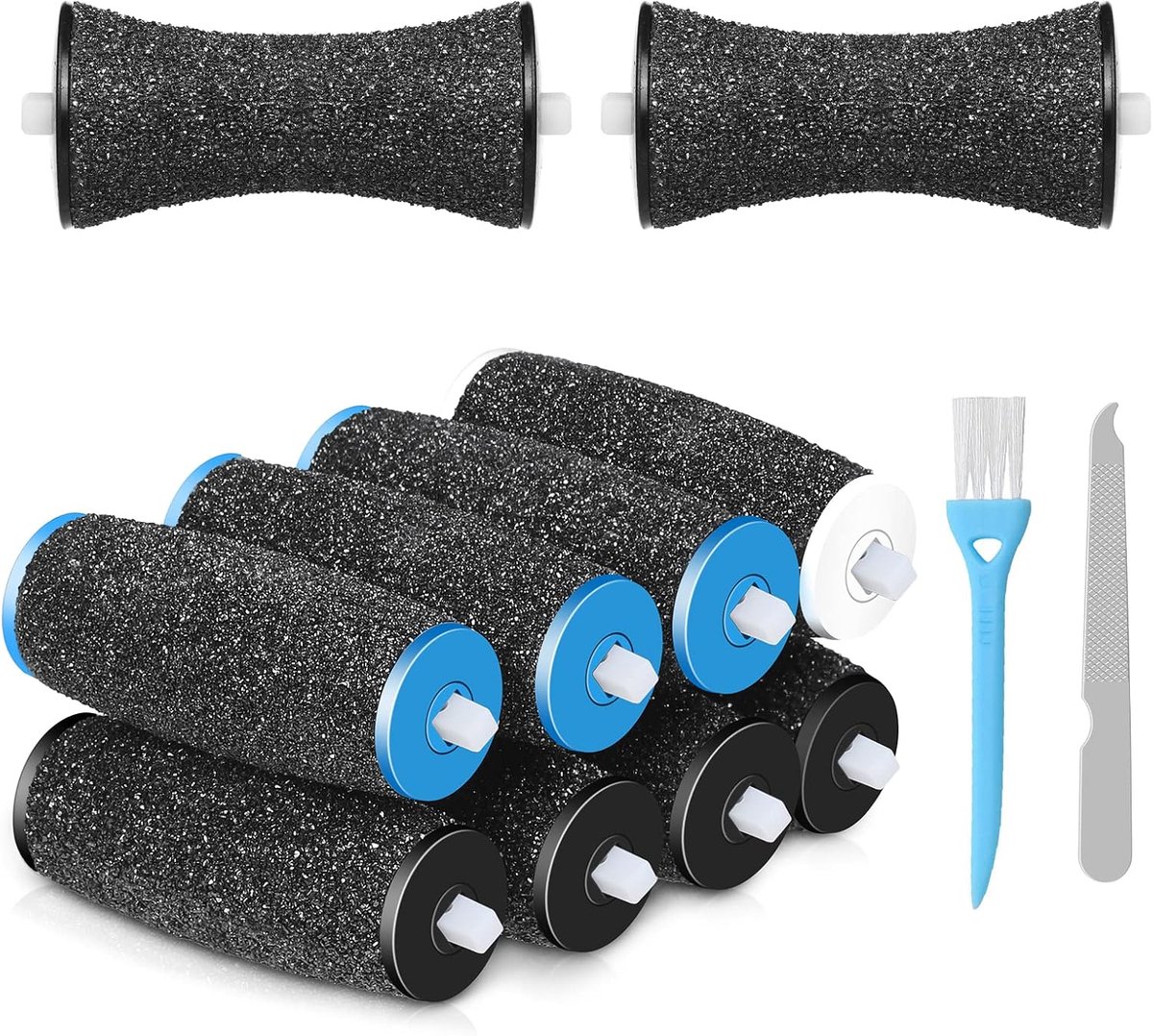 Thijox - 10 Stuks Vervangende Rollen voor Elektrische Voetvijl, 3 Ruwheden voor Perfecte Pedicure, Navulling Puimsteen voor Zachte Voeten, Ideaal voor