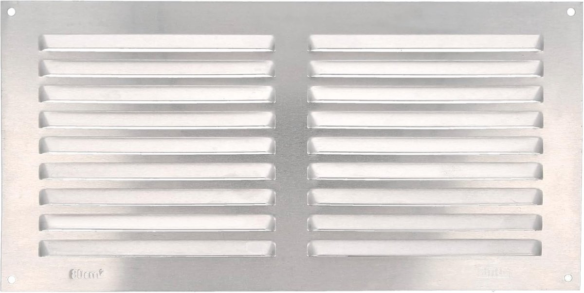 SnelShoppen - Aluminium Ventilatierooster - Rechthoekig 150 x 300 mm - Ideaal voor Keuken en Badkamer - Silver - Verbeter Luchtcirculatie in Huis