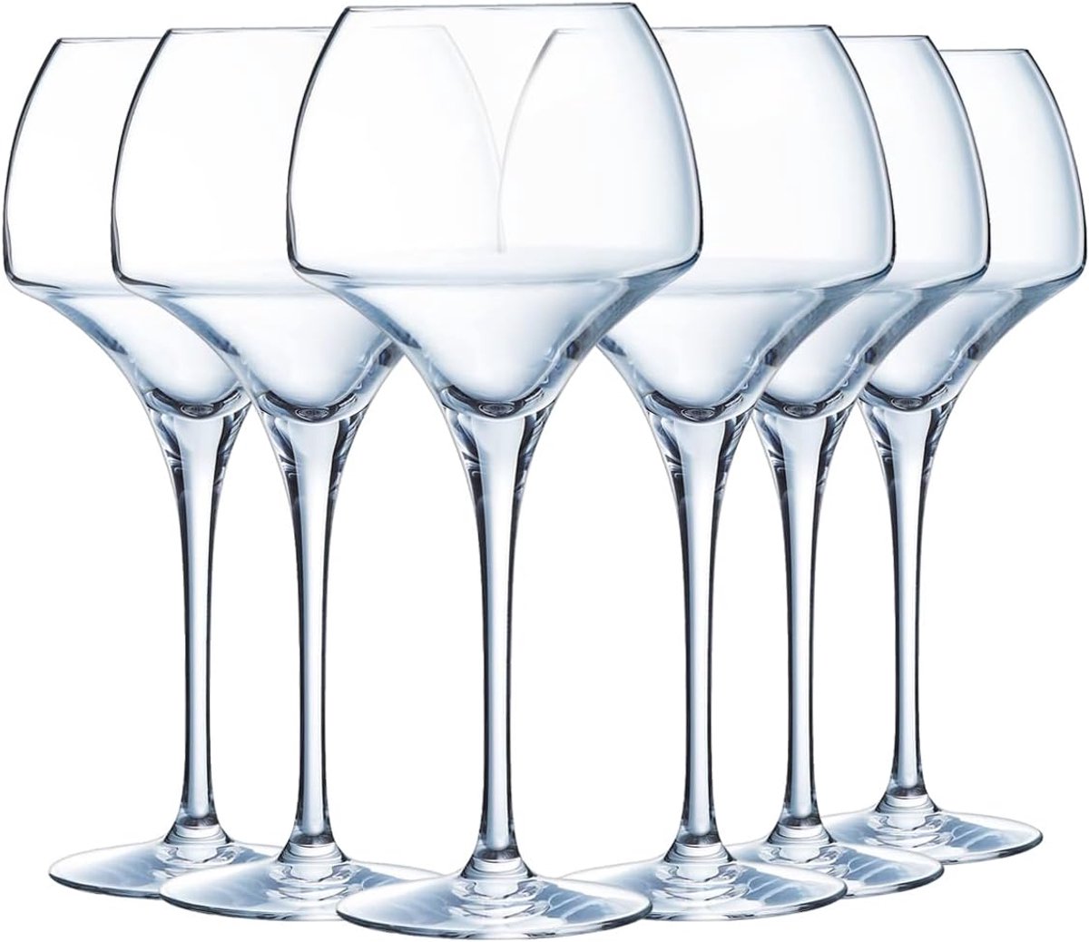 SnelShoppen - Open Wine Glass 55 cl - Perfecte Tasting Glazen - Convex en Concave Vorm - Ideaal voor Wijnproeverijen, Feesten, Diner - Elegante Wijngl
