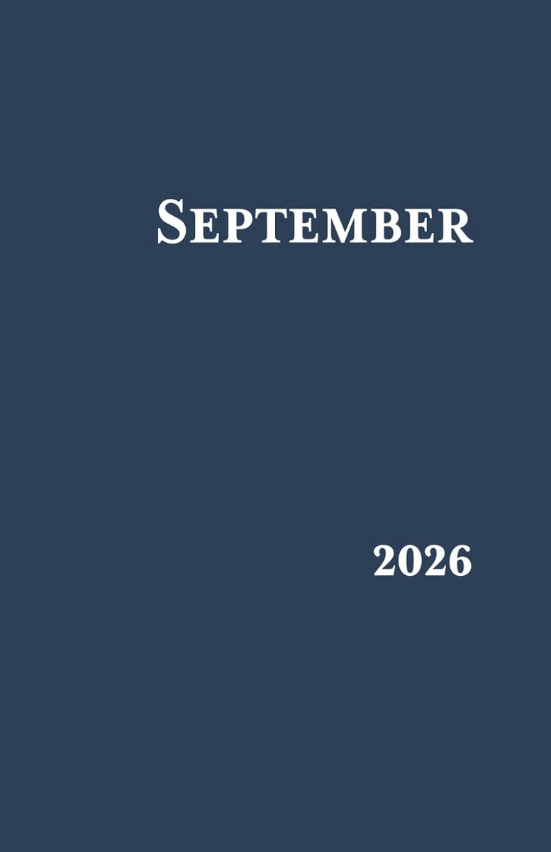 SnelShoppen - September 2026 Daily Agenda - Planner, Organiser, Notitieboek, A5 Formaat, Zwart, Voor Werk, School, Dagelijkse Planning, Agenda 2026