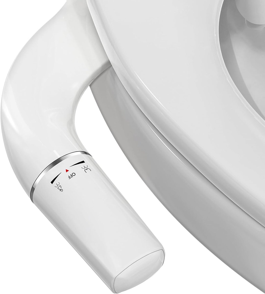 SnelShoppen - Ultra-slim Bidet Attachment voor Toilet, Niet-elektrische Koude Water Bidet met Retractable Sprayers, Verstelbare Waterdruk voor Vrouwel