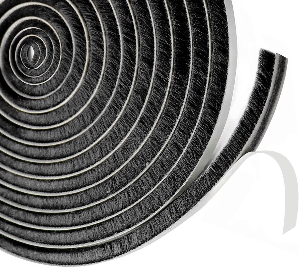 SnelShoppen - Brush Seal Deurseal Zelfklevend 9mm (B) x 5mm (D) x 6m (L), Insectenbescherming, Sealing Brush voor Deuren, Ramen, Kasten, Tochtstrip vo