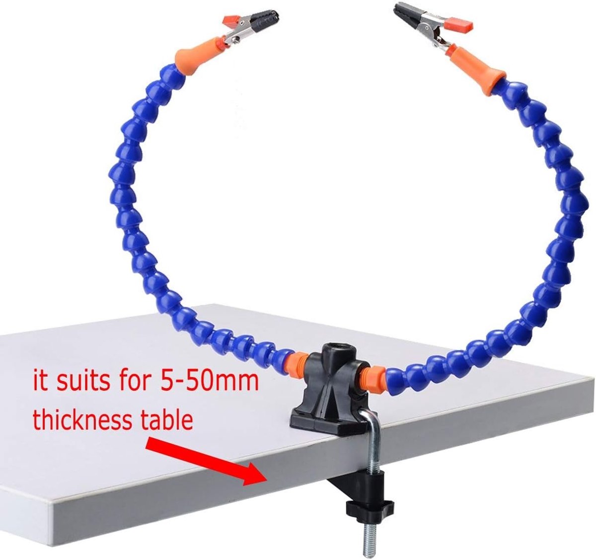 SnelShoppen - Flexible Helping Hands Soldering Station - Derde Hand Tool met 2 Flexibele Armen en Swivel Clips - Antislip Aluminium Basis - 30 cm Leng