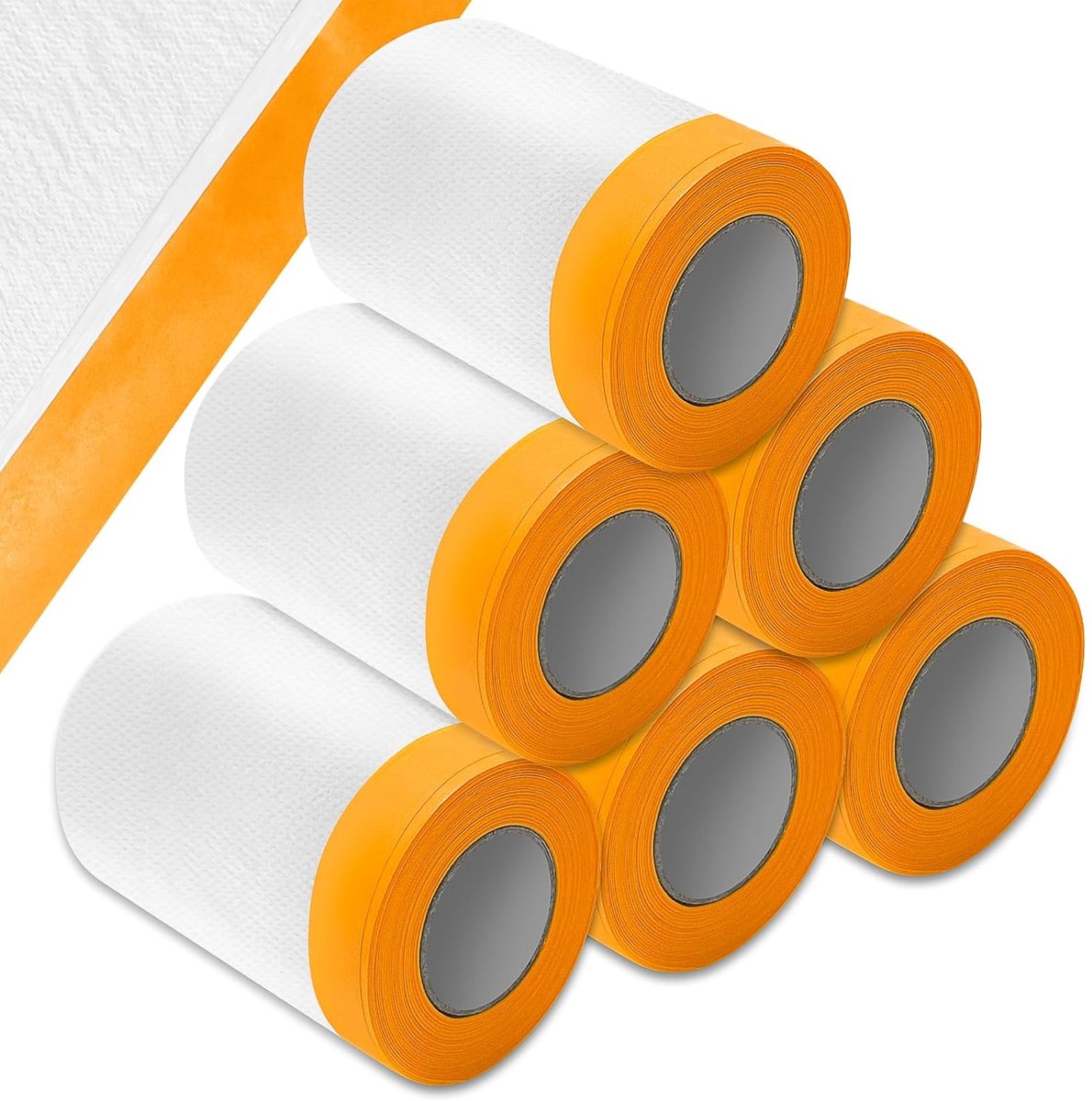 SnelShoppen - 6 Rollen Verf Beschermfolie 0.55m x 20m - Transparante Plastic Dekfolie met Plakband - Effectieve Stofbescherming voor Auto en Meubels