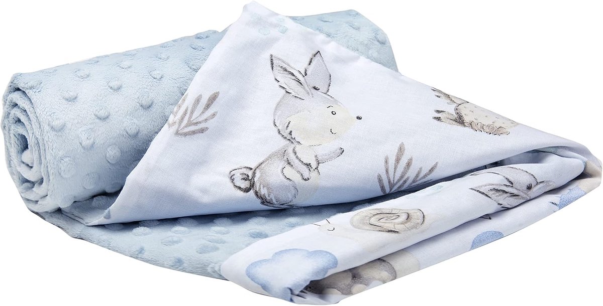 SnelShoppen - Babydeken 100% Katoen 75x100 cm Multifunctioneel Kruidige Cuddle Deken, Zacht en Delicaat, Ideaal voor Kinderwagens, Cribs en Reizen