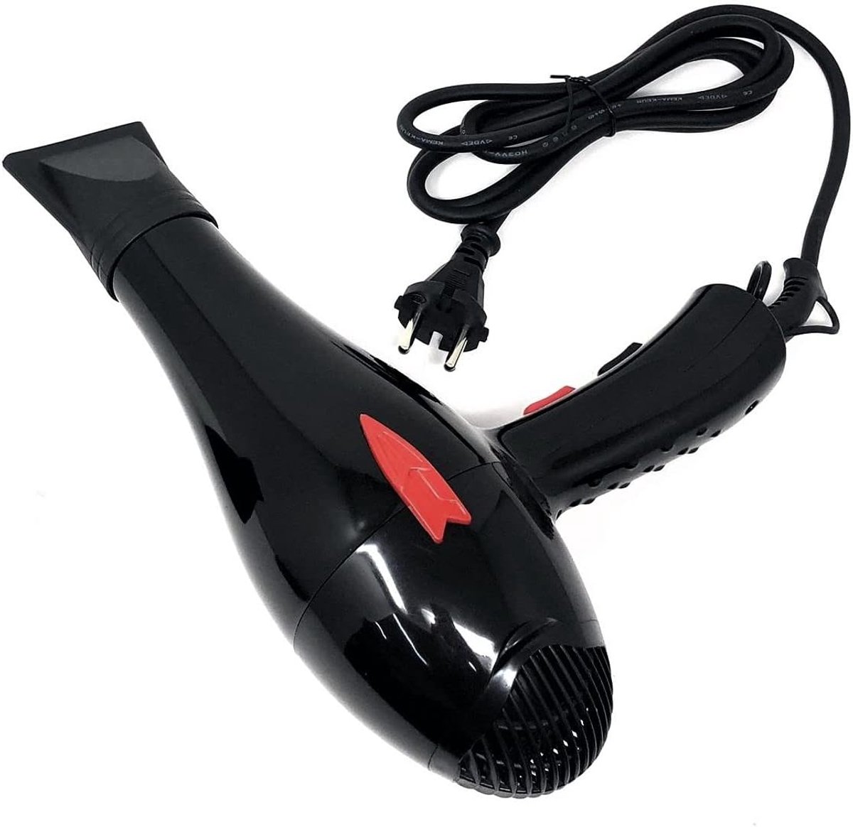 SnelShoppen - Professionele Haardroger 2000W met 2 Snelheden en Zwart Design - Krachtige Luchtdroogfunctie voor Glanzend Haar, Ideaal voor Kappers en thumbnail 5