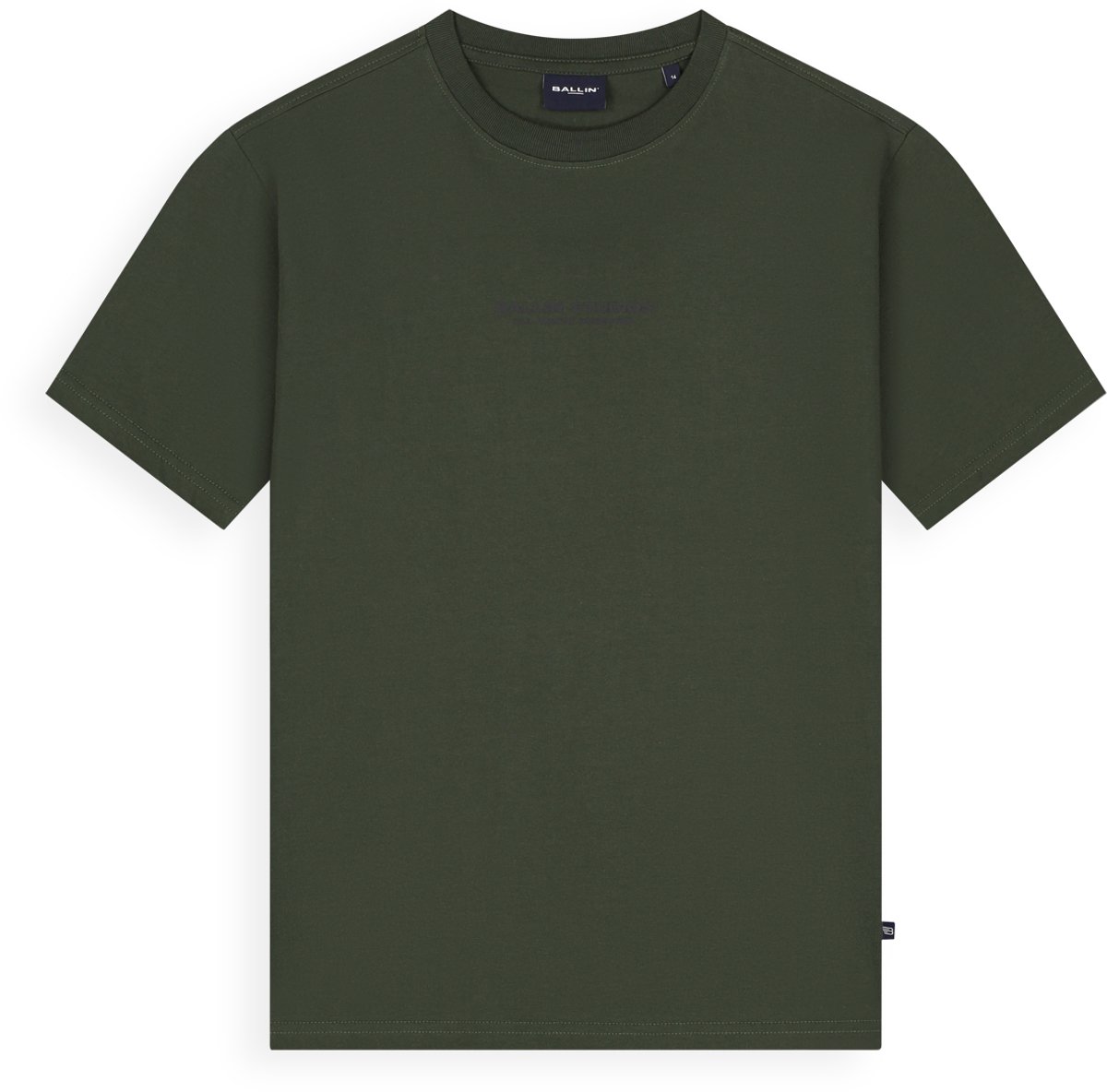 Ballin Amsterdam - Jongens Loose fit T-shirts Crewneck SS - Olive - Maat 10