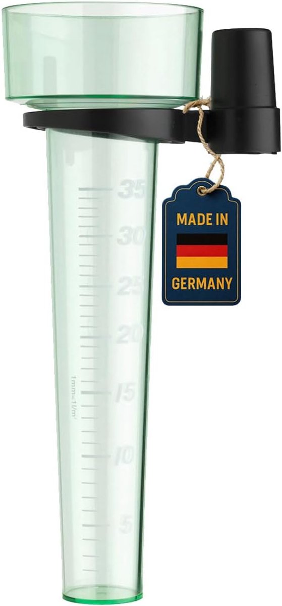 SnelShoppen - Analoge Regenmeter - Weerbestendig Tuinaccessoire - Meet Neerslag - Groen - 245 mm Hoog - Ideaal voor Tuin en Landbouw