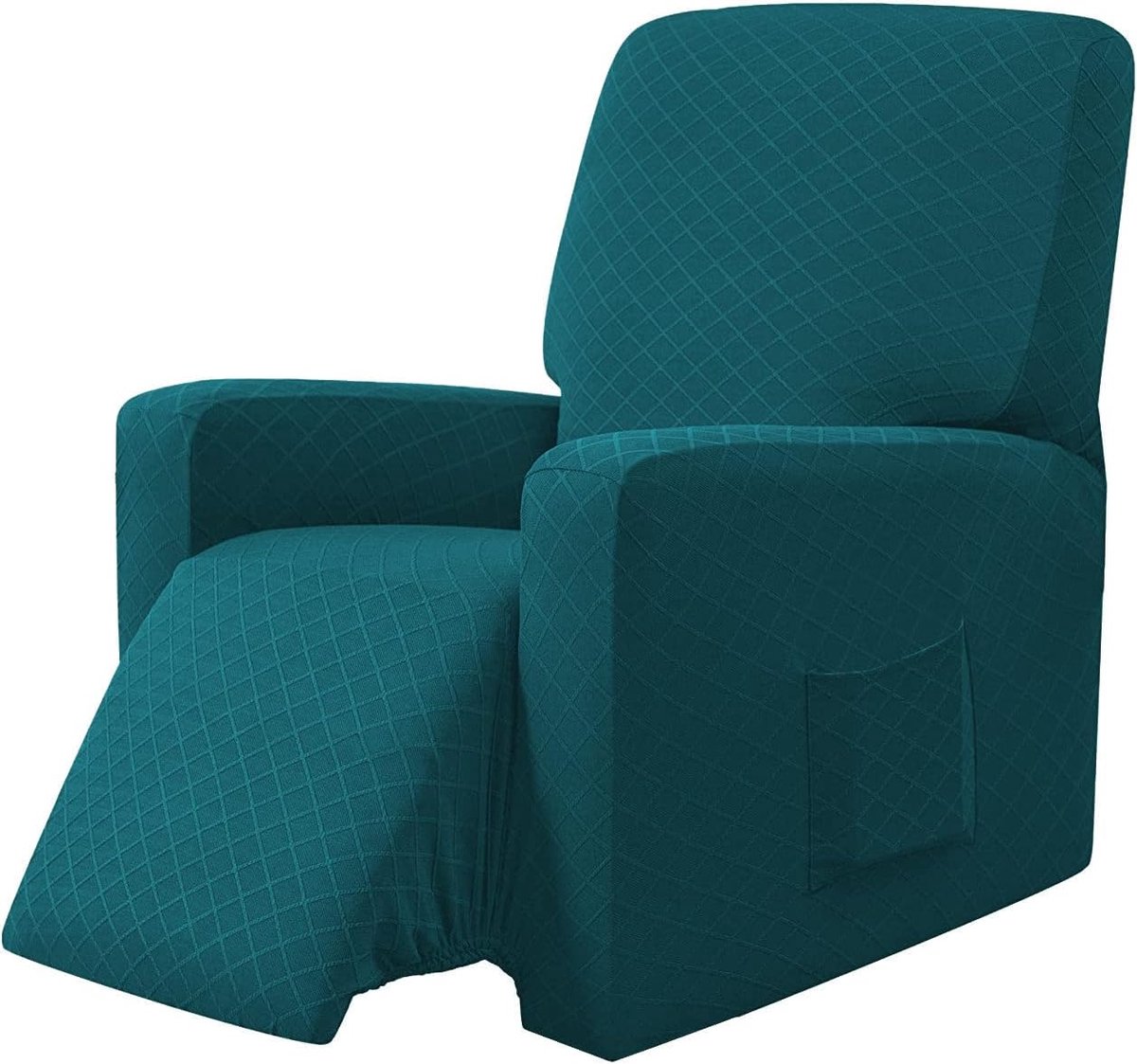 SnelShoppen - Eenvoudige Armchair Throw Stretch Cover voor Relaxfauteuil - Beschermende Elastaan Hoes - Geschikt voor Recliner - Grasgroen - Perfect v
