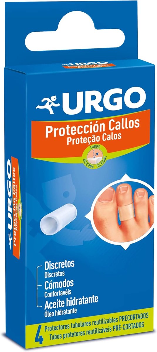 SnelShoppen - Urgo Callus Protection Pre-Cut Beschermers voor Eelt, 4 Stuks, 100 g, Eeltverzorging, Voetverzorging, Huidbescherming, Comfortabel, Hypo