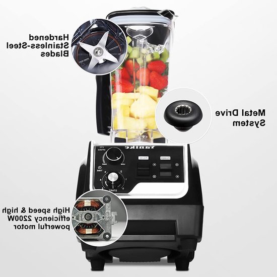 Krachtige Professionele Blender 2200W voor Smoothies & IJshakselaar met 2L Tritan Kan van Merkloos — afbeelding 3