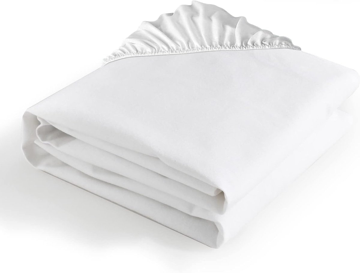 SnelShoppen - Waterproof Matrasbeschermer 100x200cm - Ademend en Comfortabel Katoen - Hypoallergeen, Geluidloos, Perfect voor Kinderen en Volwassenen