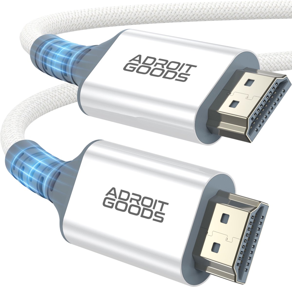 AdroitGoods HDMI 2.1 Kabel 8K 60Hz 4K 120Hz Ultra High Speed 48Gbps eARC VRR Gaming TV Monitor PS5 Xbox Laptop HDMI Kabel - 3 m - Premium wit
