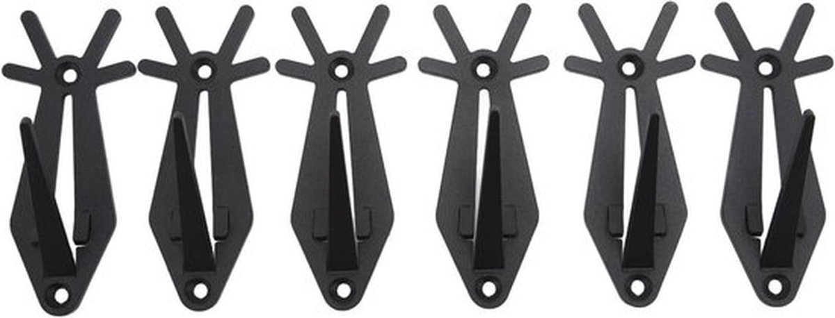 Schedelhanger Set van 6 - Herten Gewei Stijl - Voor binnen- en buitendecoratie - Barbecue 