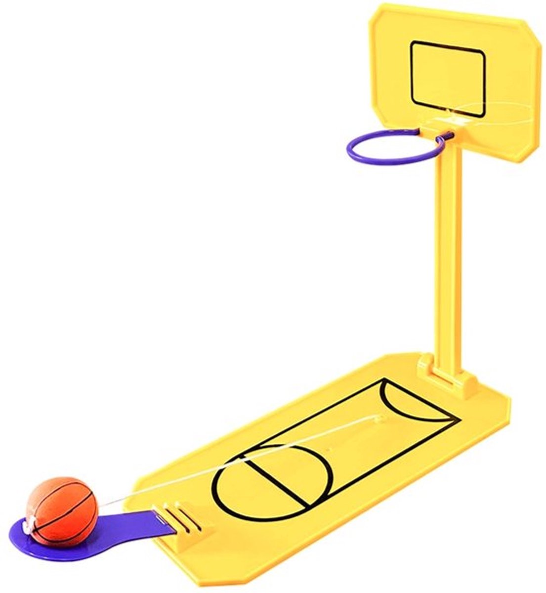 Basketbalspel Mini - Opvouwbaar Tafelspel - Draagbaar Ontwerp - Hand-oogcoördinatie Oefening - ABS-kunststof - 7,5 Inch Afmetingen - Tafelbasketbal