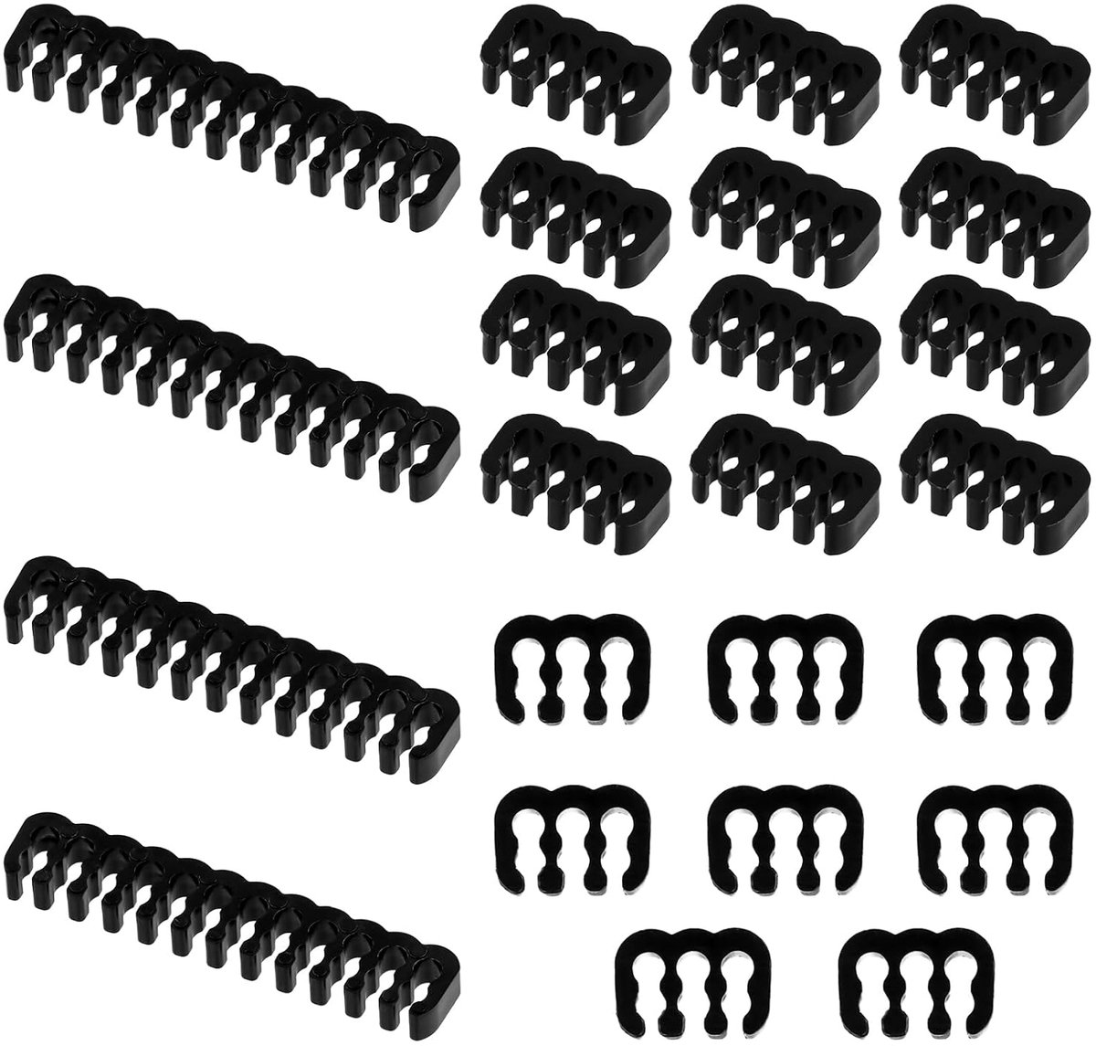 SnelShoppen - Cable Holder Set 24pcs - Kabelorganizer en Kabelmanagement voor PC - Robuuste Kunststof Kabelkammen voor 8 en 6 Pin Computer Cables