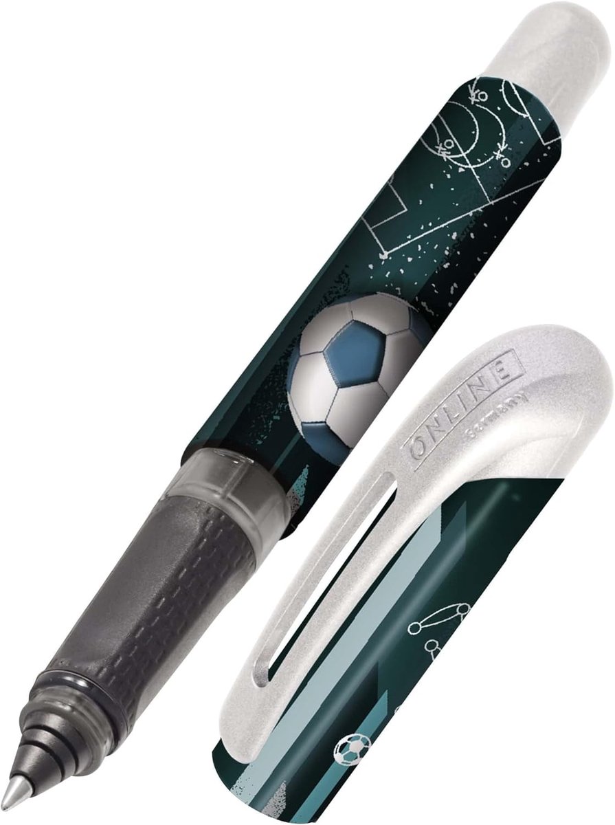 SnelShoppen - Ergonomische Rollerball Pen voor Links- en Rechtshandigen, Hoogwaardige Inktpatronen, College Football Design, Perfect voor Studenten en