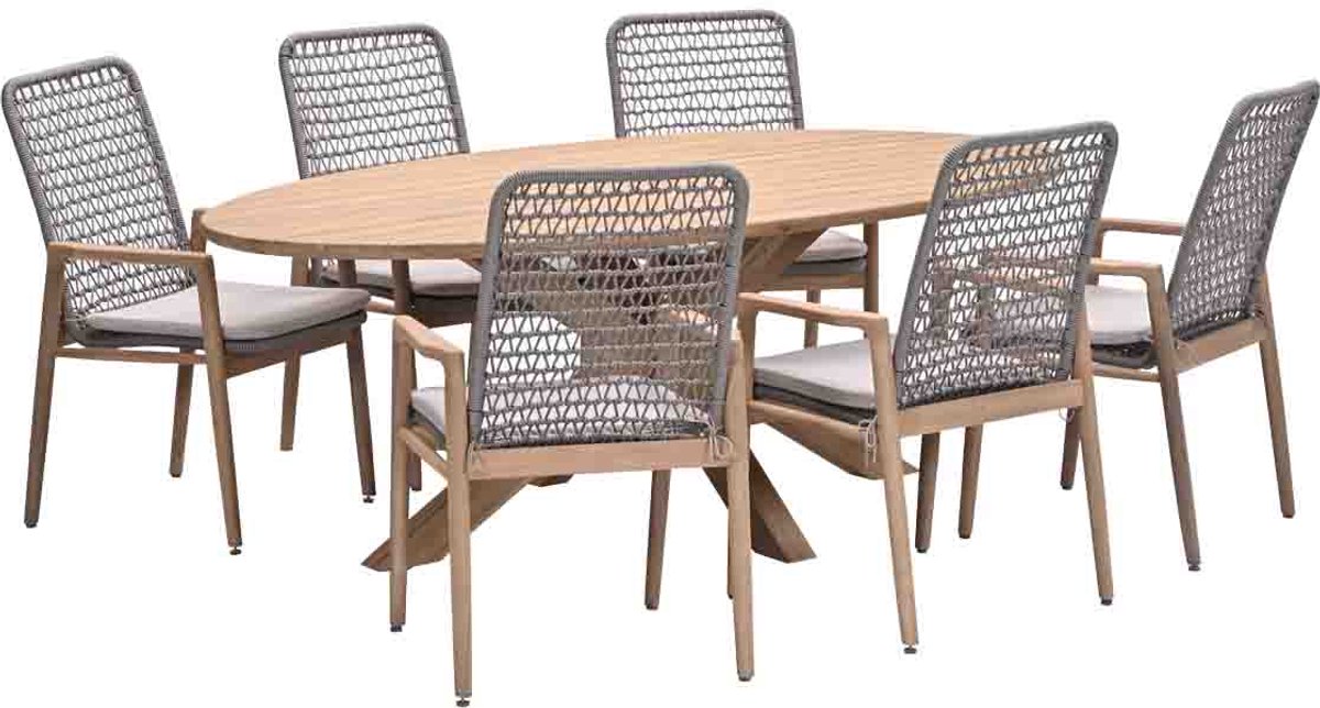 Garden Impressions Skala/Urania tuinset 6 personen acaciahout ovaal 220 cm