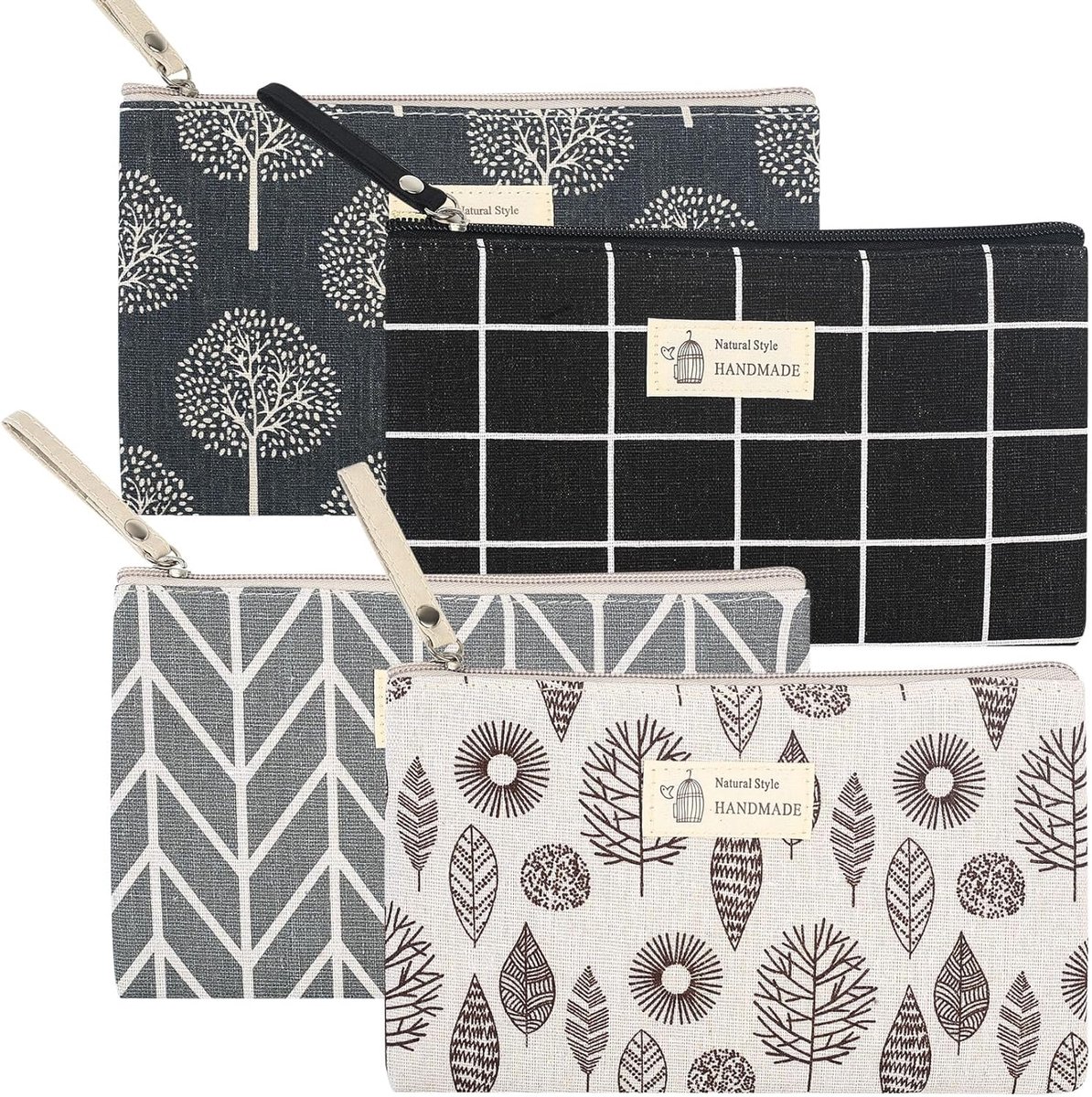 SnelShoppen - Canvas Cosmetic Bags - Gepersonaliseerde Make-up Tassen - Draagbare Reistas voor Cosmetica en Toilettas - Waterdichte Make-up Organizer