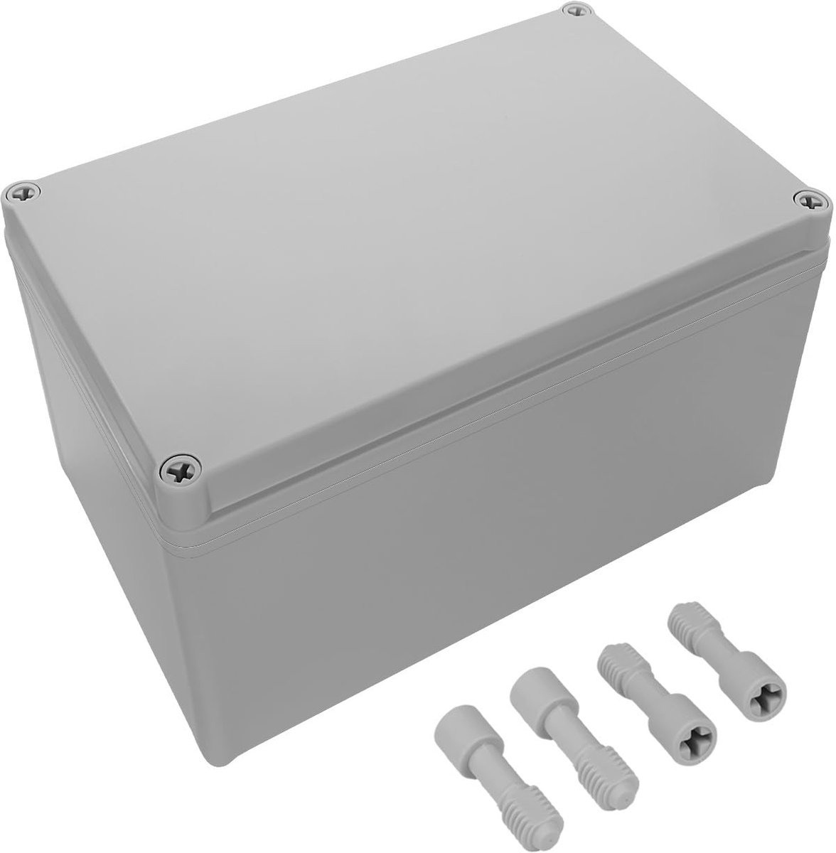 SnelShoppen - IP67 Waterdichte Aansluitdoos, ABS Kunststof Elektrische Doos, Stofdichte Behuizing voor Elektronica, DIY Projecten, Grijs, 250x150x130m