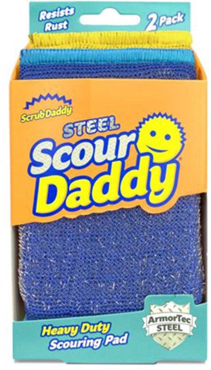 Scrub Daddy Scour Daddy Staal 2 stuks