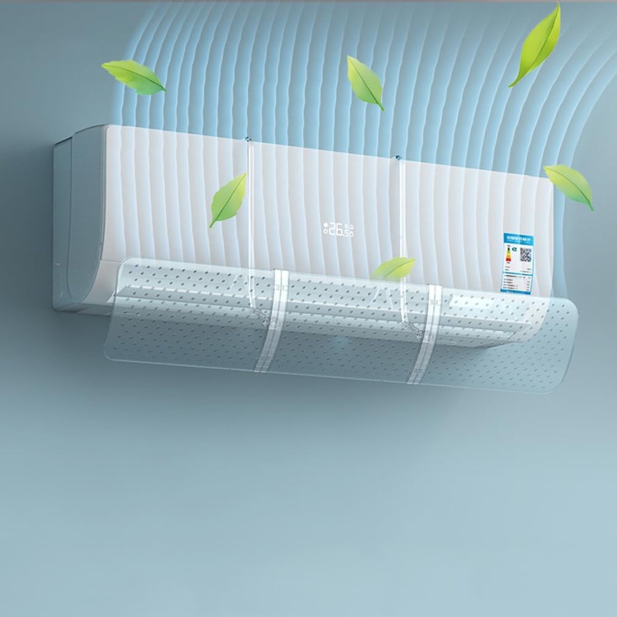 SnelShoppen - Air Conditioning Wind Deflector, Anti-Direct Blowing Ventilatie Shield, Transparant Koel Lucht Afscherming, 1 Stuk voor Thuis, Kantoor,