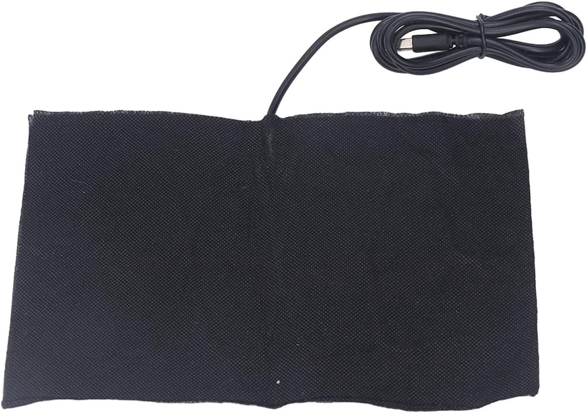 SnelShoppen - USB Elektrische Verwarmingskussen 15x20 cm - Vouwbaar Carbon Fiber Warmtekussen voor Schouders, Nek, Taille - Lichtgewicht en Draagbaar