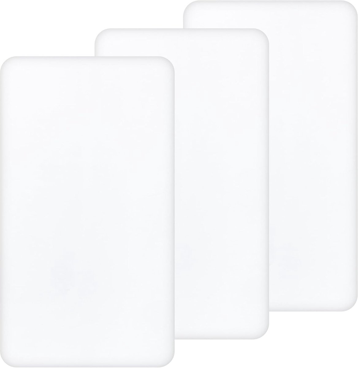 SnelShoppen - Baby Bed Sheet 60 x 120 cm - Fitted Sheets voor Babybedje - Zachte Microfiber - Ademend en Makkelijk Onderhoud - 3-Pack Wit